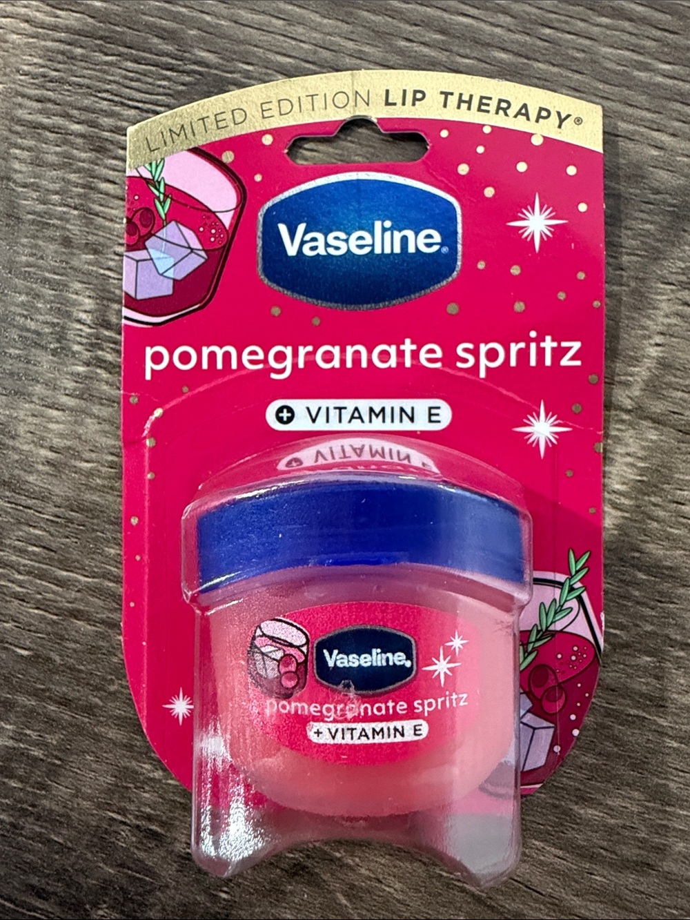 Vaseline Pomegranate Spritz Lip Therapy Balm - Pink NEW